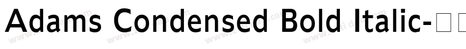 Adams Condensed Bold Italic字体转换